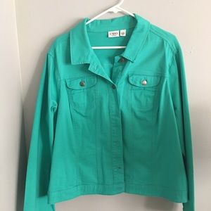Catos teal jean jacket size 24w
